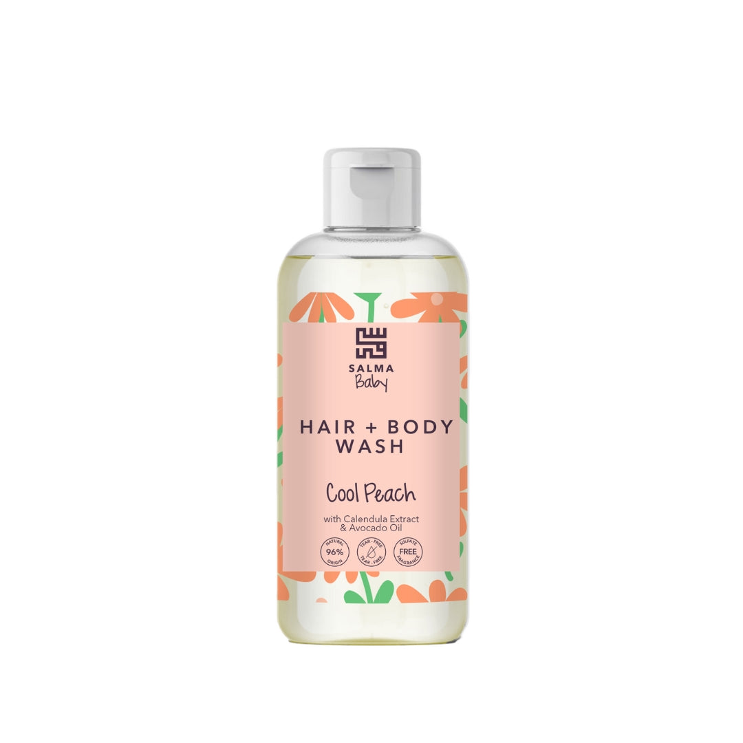 Salma Baby Hair & Body Wash Cool Peach 100mL