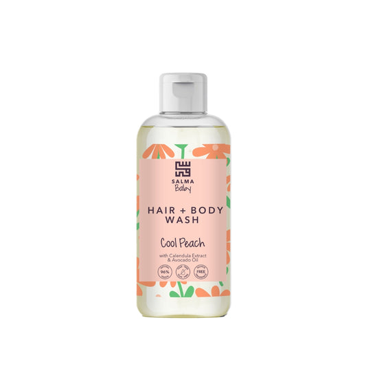 Salma Baby Hair & Body Wash Cool Peach 100mL