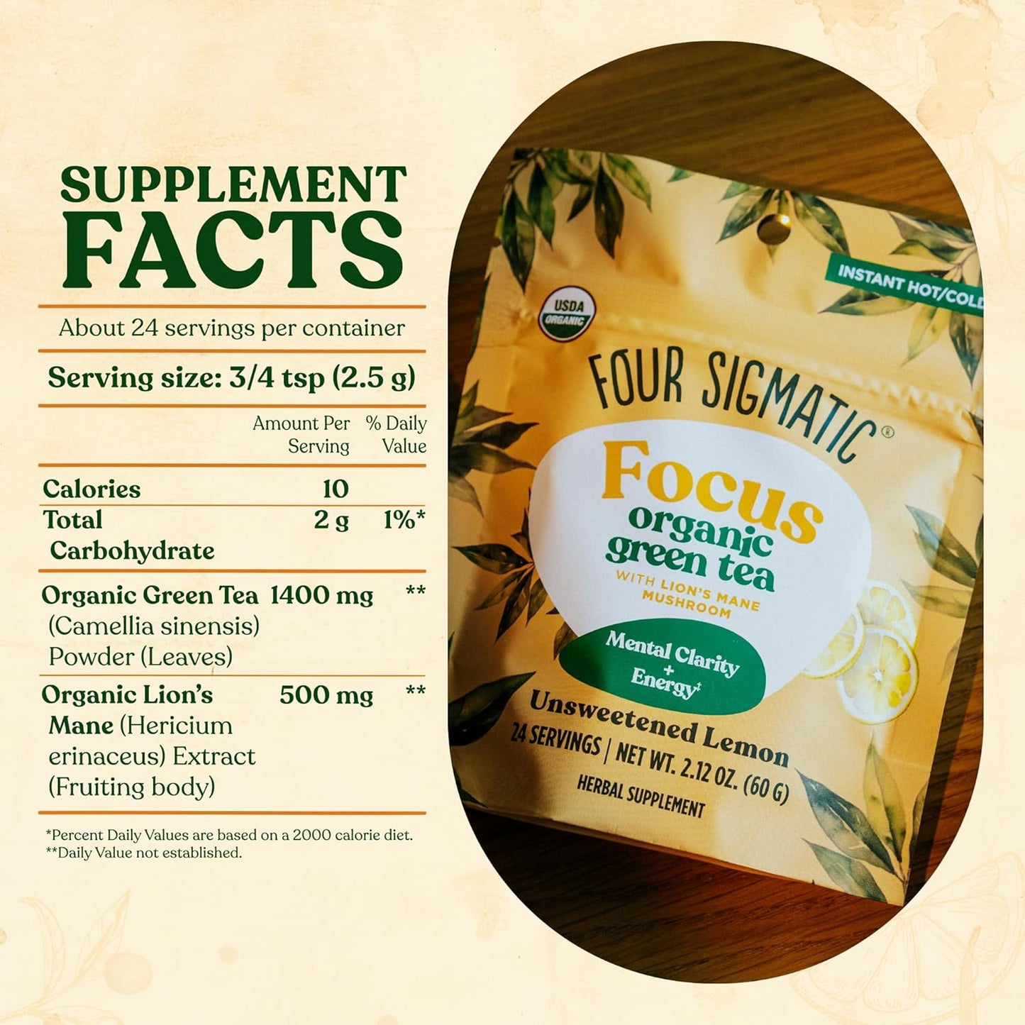 Focus Instant Organic Green Tea