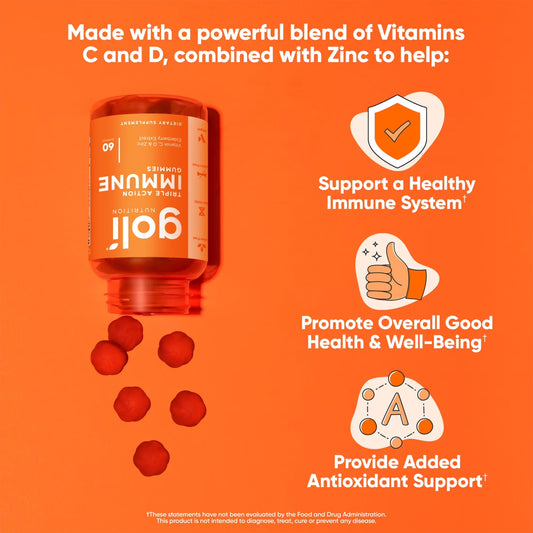 Goli® Triple Action Immune Gummies Benefits