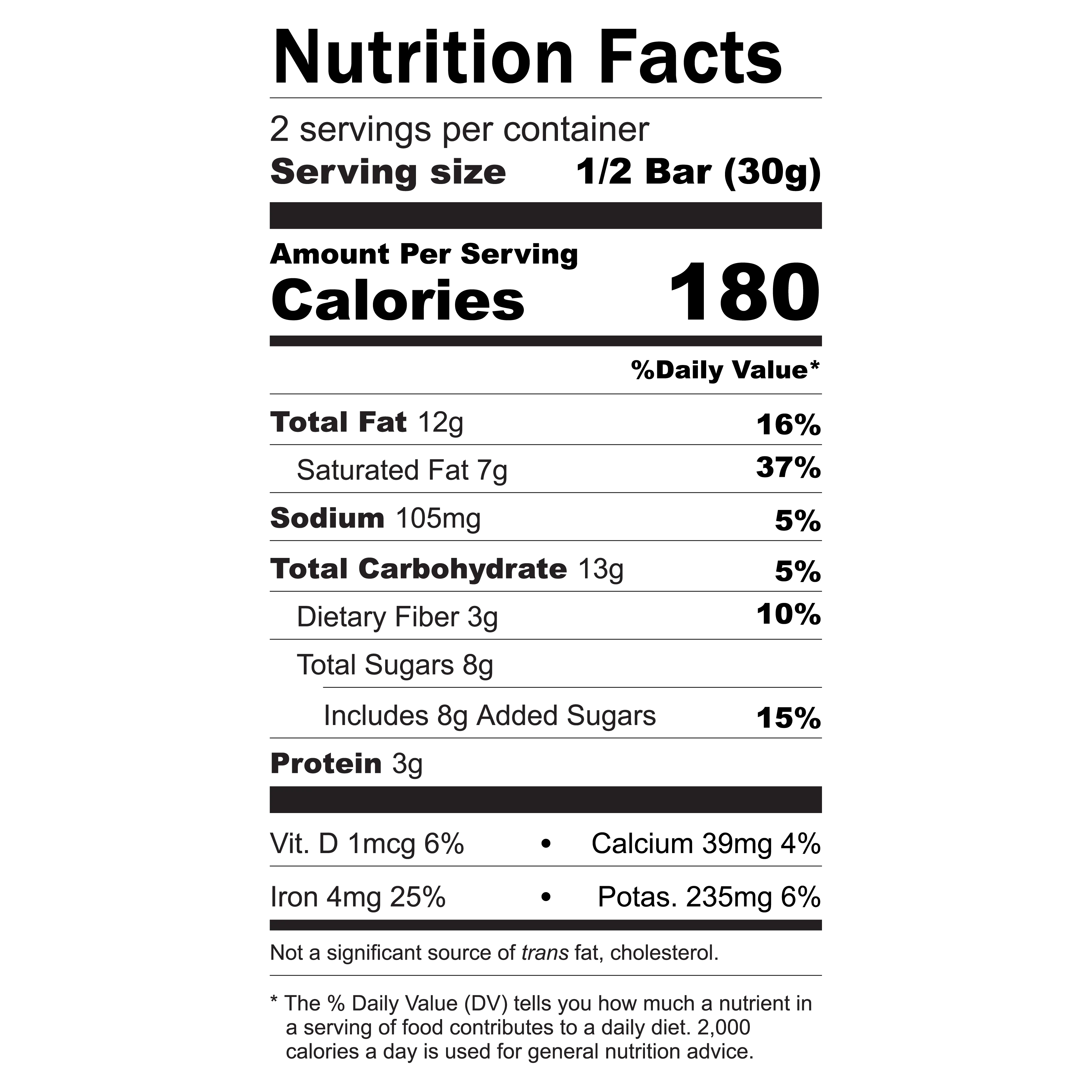 Almond Crunch Organic 70% Cacao Dark Chocolate Bar nutrition facts