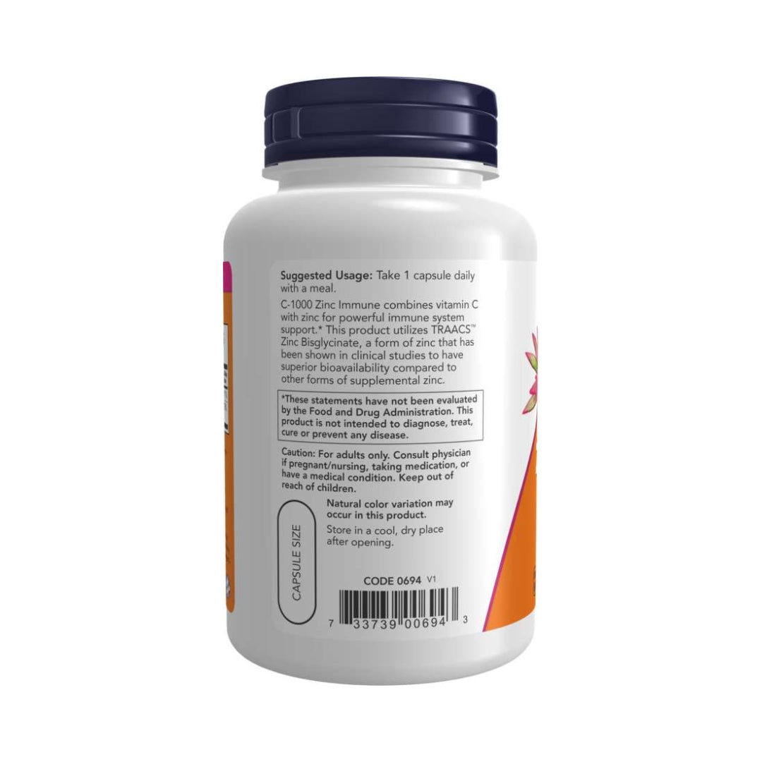 NOW® Foods Vitamin C-1000 Zinc Immune