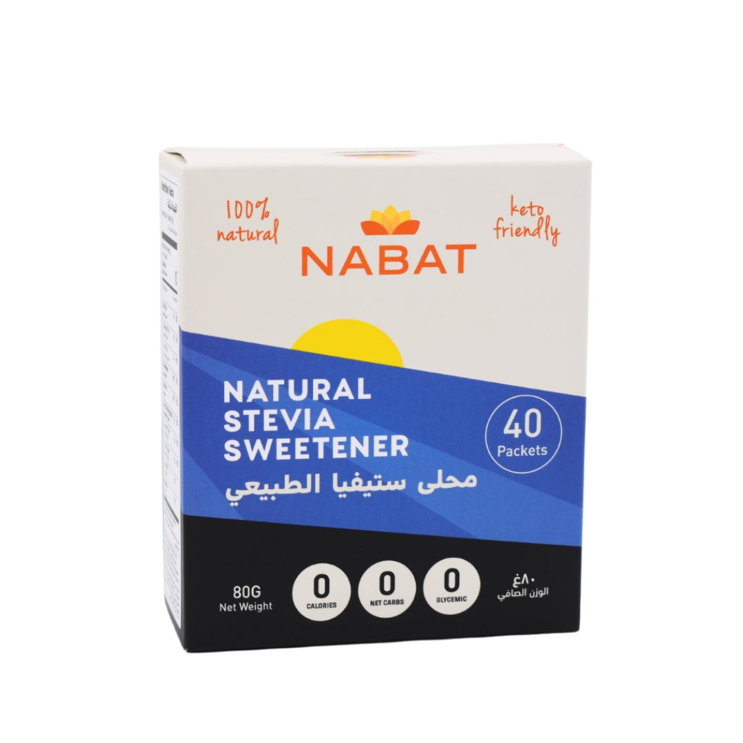 Nabat Natural Stevia Sweetener Packets 80g