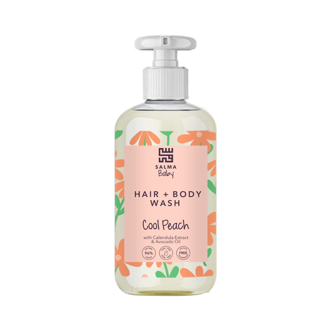 Salma Baby Hair & Body Wash Cool Peach 500mL