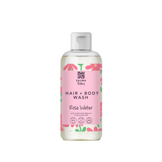 Salma Baby Hair & Body Wash Rose Water 100mL