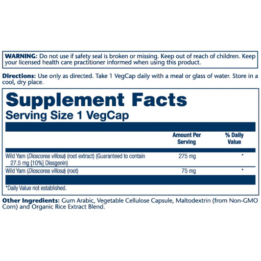 Solaray® Wild Yam Root Extract 275mg