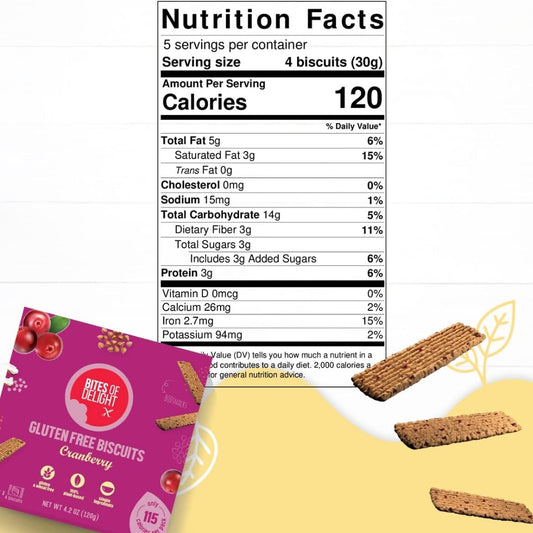 Bites Of Delight Gluten Free Cranberry Biscuits