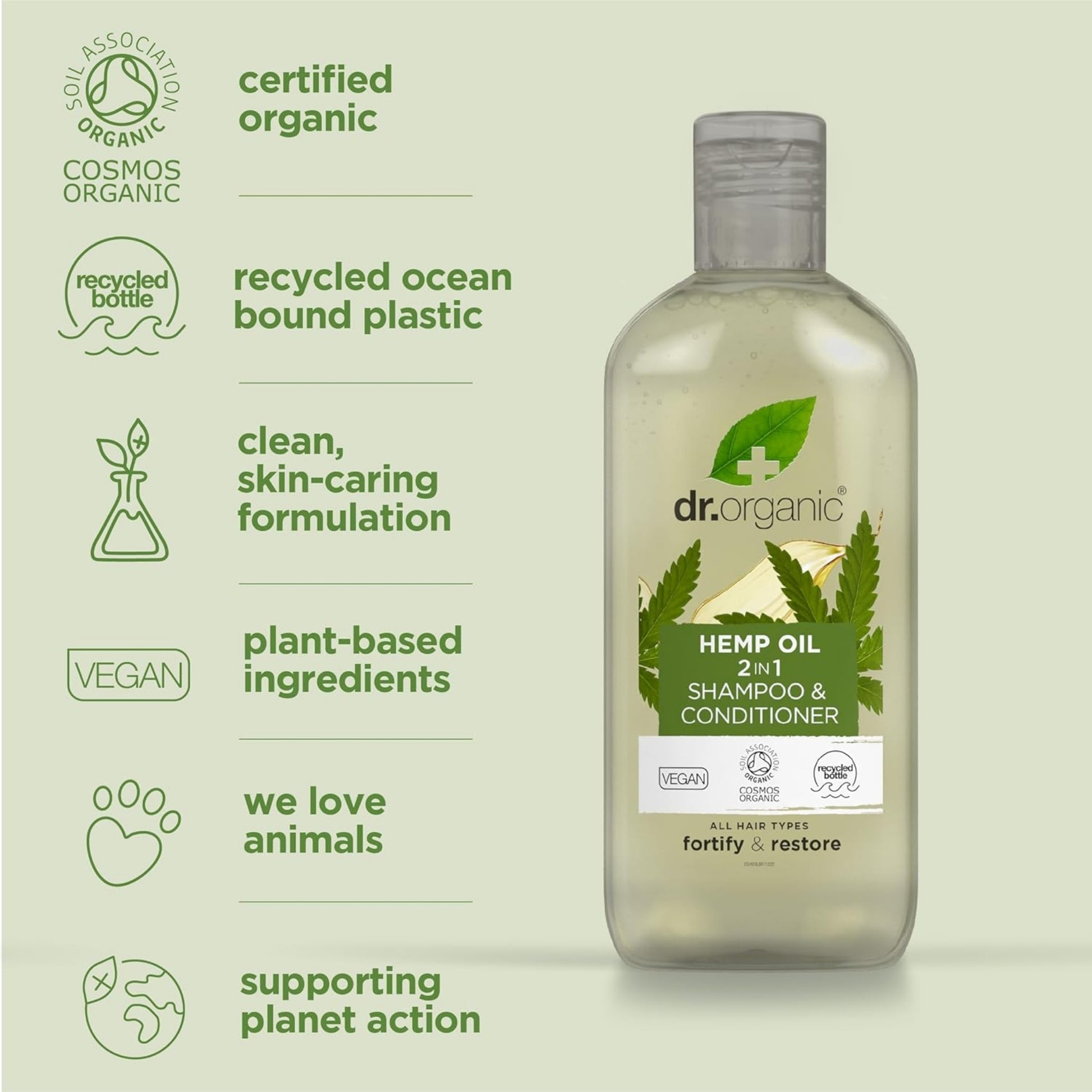 Dr. Organic® Hemp Oil 2-In-1 Shampoo & Conditioner