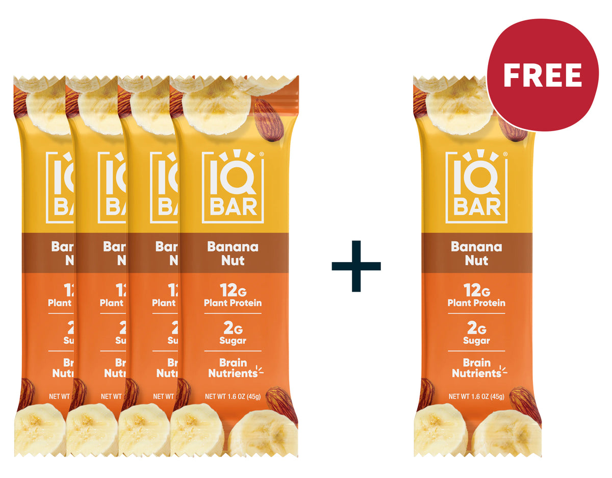 4+1 IQBAR banana nut bars