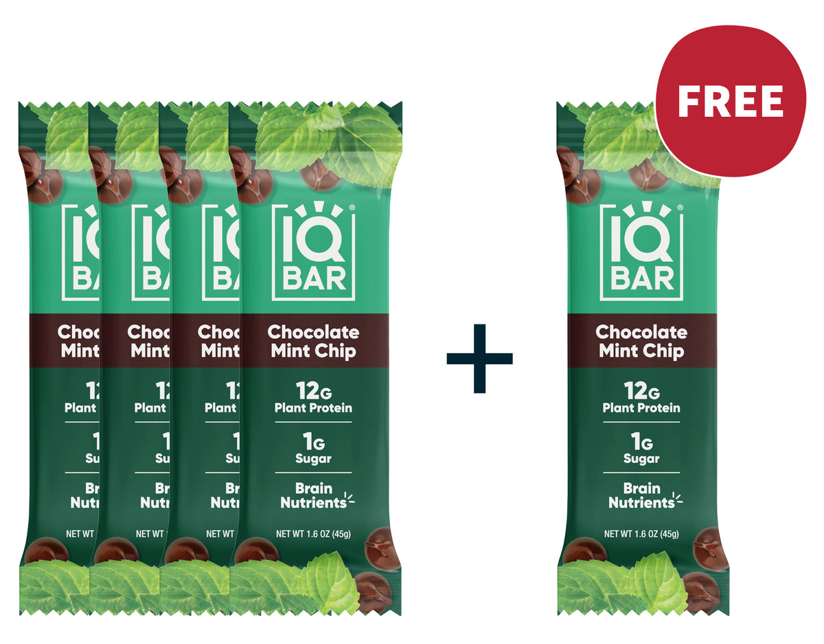 4+1 IQBAR mint chocolate bars