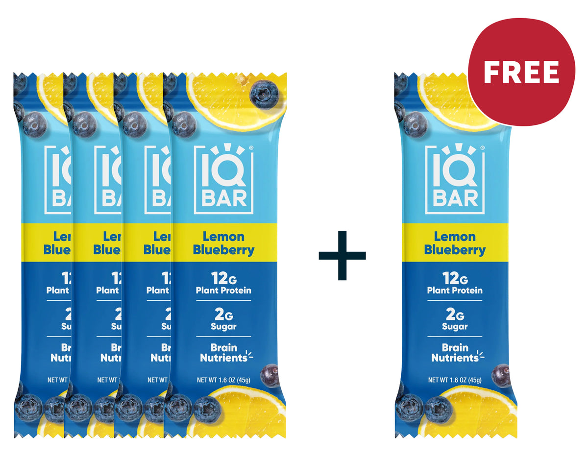 4+1 IQBAR lemon blueberry bars