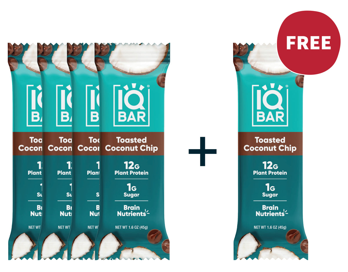 4+1 IQBAR toasted coconut bars