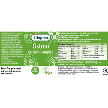 Lifeplan® Ostron® Calcium Complex Label