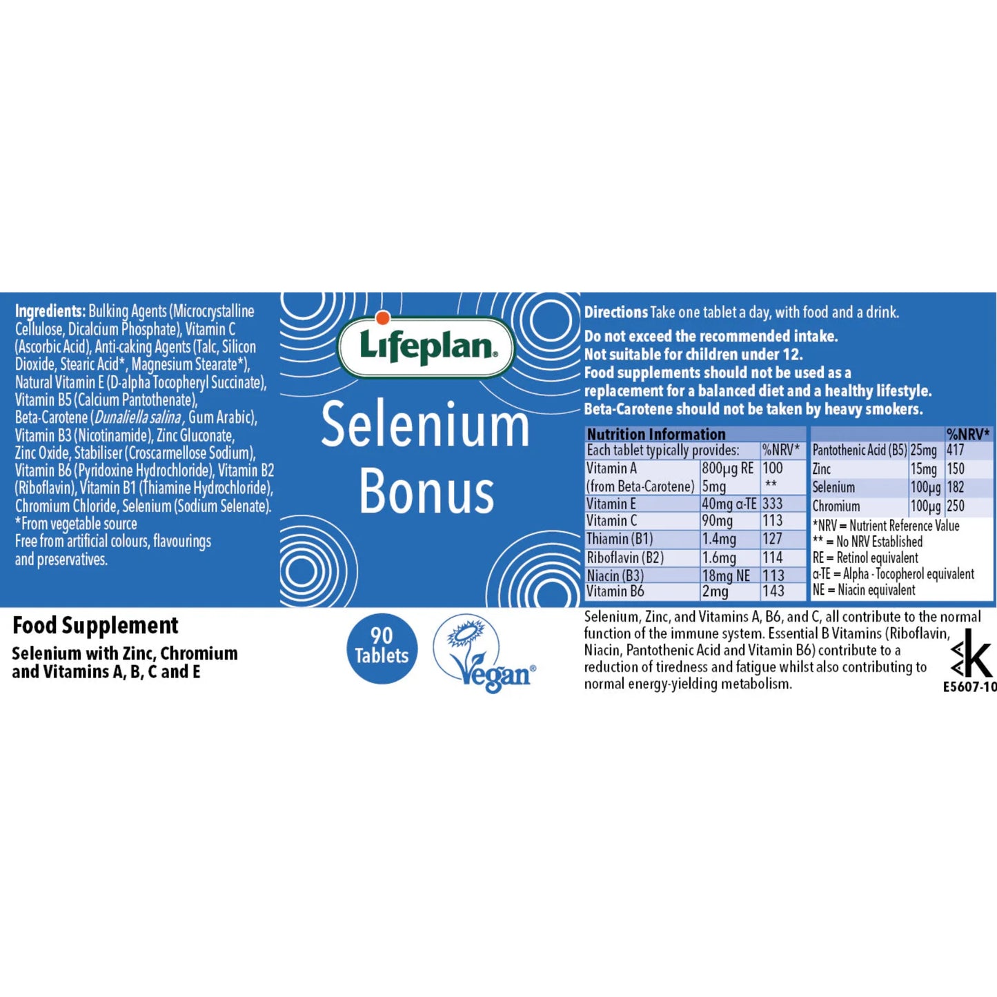 Lifeplan® Selenium Bonus Label