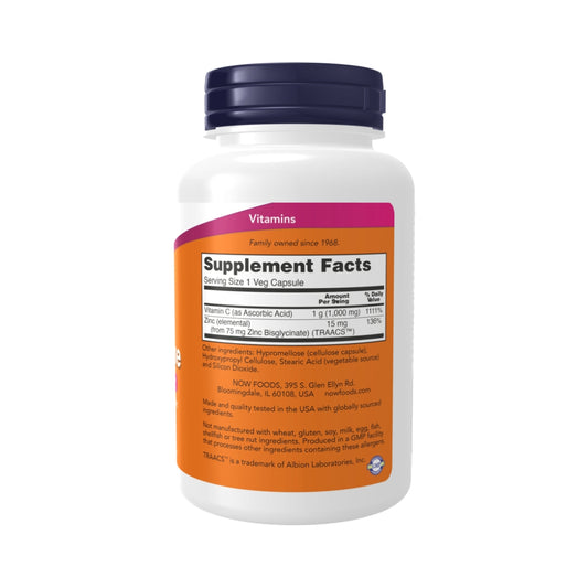 NOW® Foods Vitamin C-1000 Zinc Immune