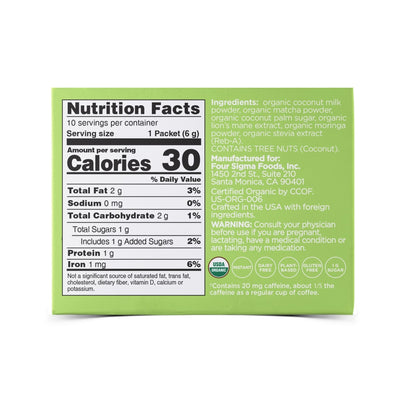 Four Sigmatic Think Organic Matcha Latte Mix Back